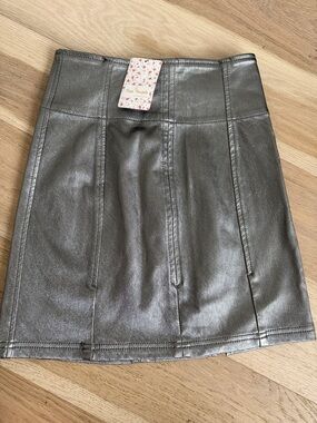 Free People metallic coated skirt.